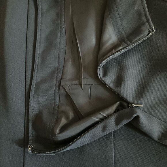 Ellen Tracy Midi Skirt Tulip Hem Navy Blue Side Zipper Closure Women Size 16 - Picture 6 of 9